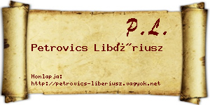 Petrovics Libériusz névjegykártya